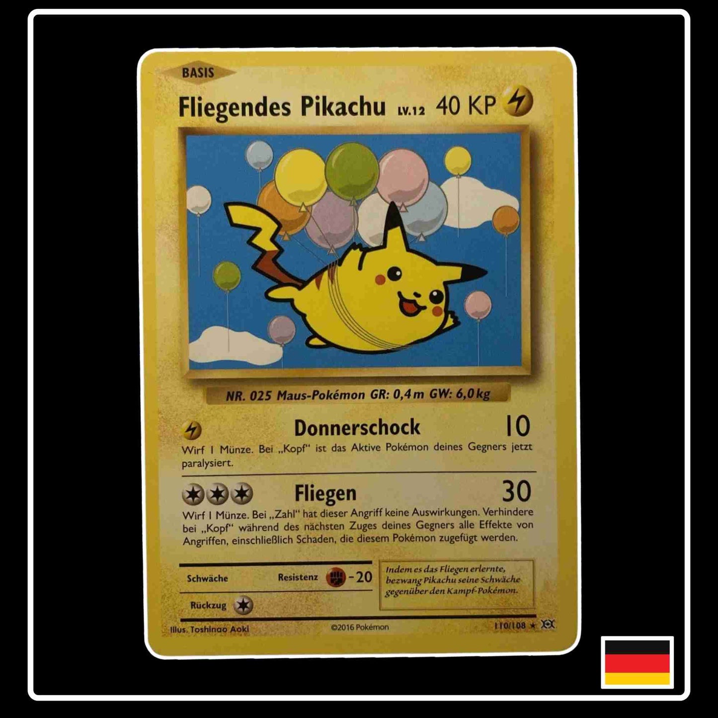 Pokemon Fliegendes Pikachu 110/108 XY Evolution