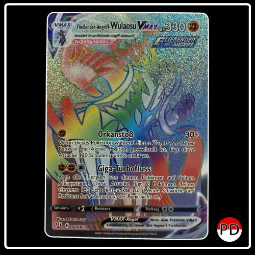 Fließender-Angriff-Wulaosu VMAX Rainbow 169/163 Pokemon Kampfstile