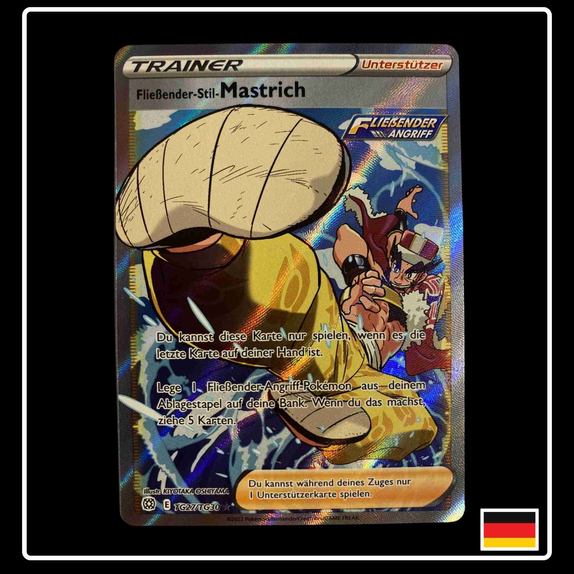 Fließender-Stil-Mastrich Trainer Full Art Pokemon Karte