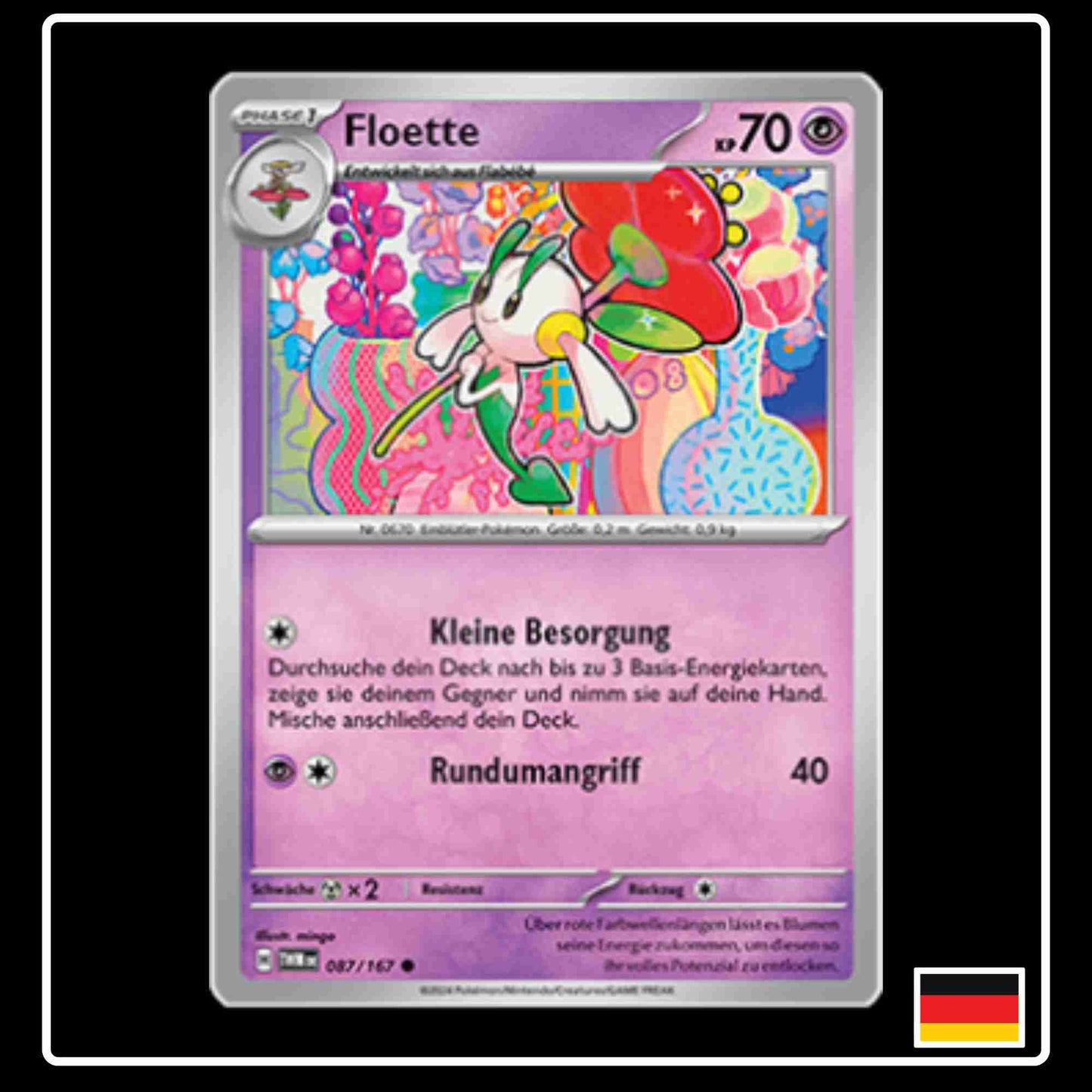 Floette Pokemon Karte 087/167 aus dem Set Maskerade im Zwielicht