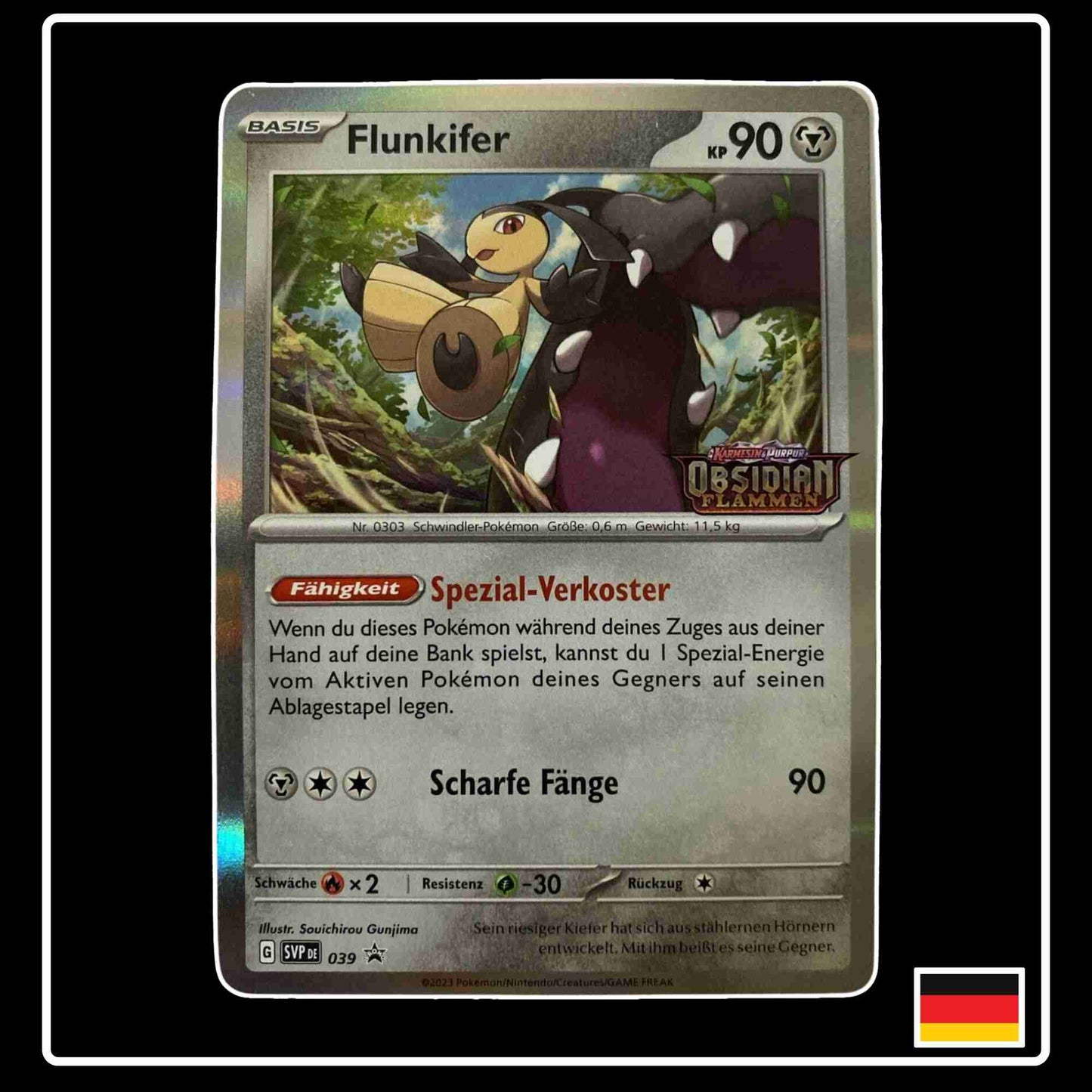 Flunkifer Holo Promo SVP DE 039 Pokemon Karte aus Karmesin & Purpur