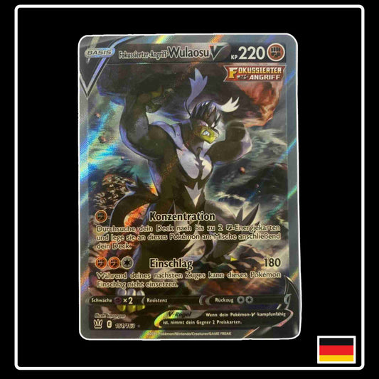 Fokussierter-Angriff-Wulaosu V Alt Art 151/163 aus dem Pokemon Set Kampfstile