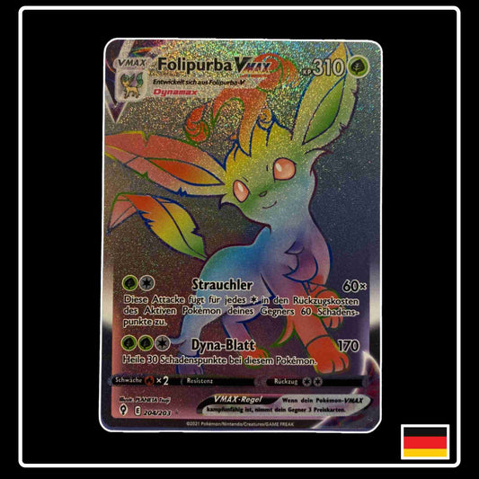 Folipurba VMAX Rainbow 204/203 Pokemon Karte aus dem Set Drachenwandel