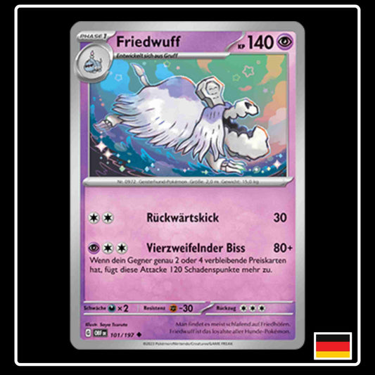 Pokemon Karte Friedwuff 101/197 Obsidianflammen