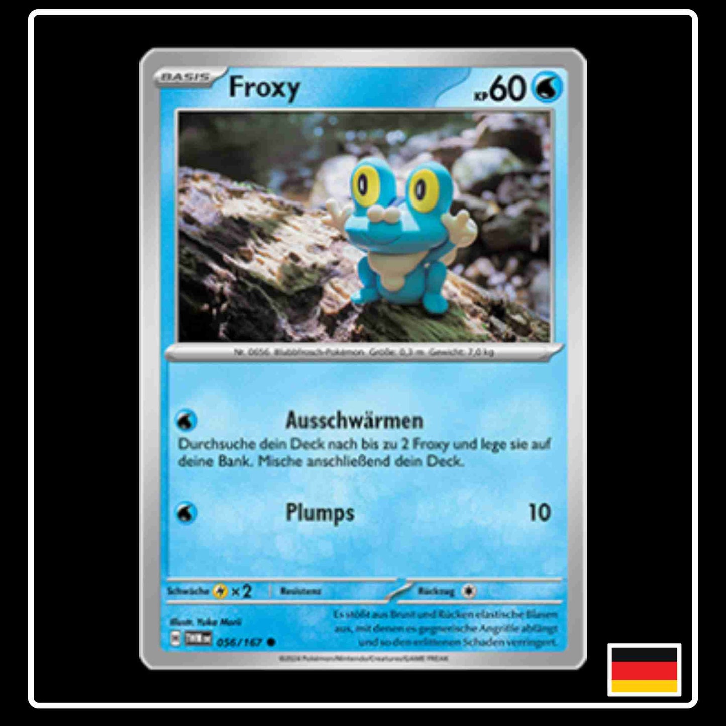 Froxy Pokemon Karte 056/167 aus dem Set Maskerade im Zwielicht