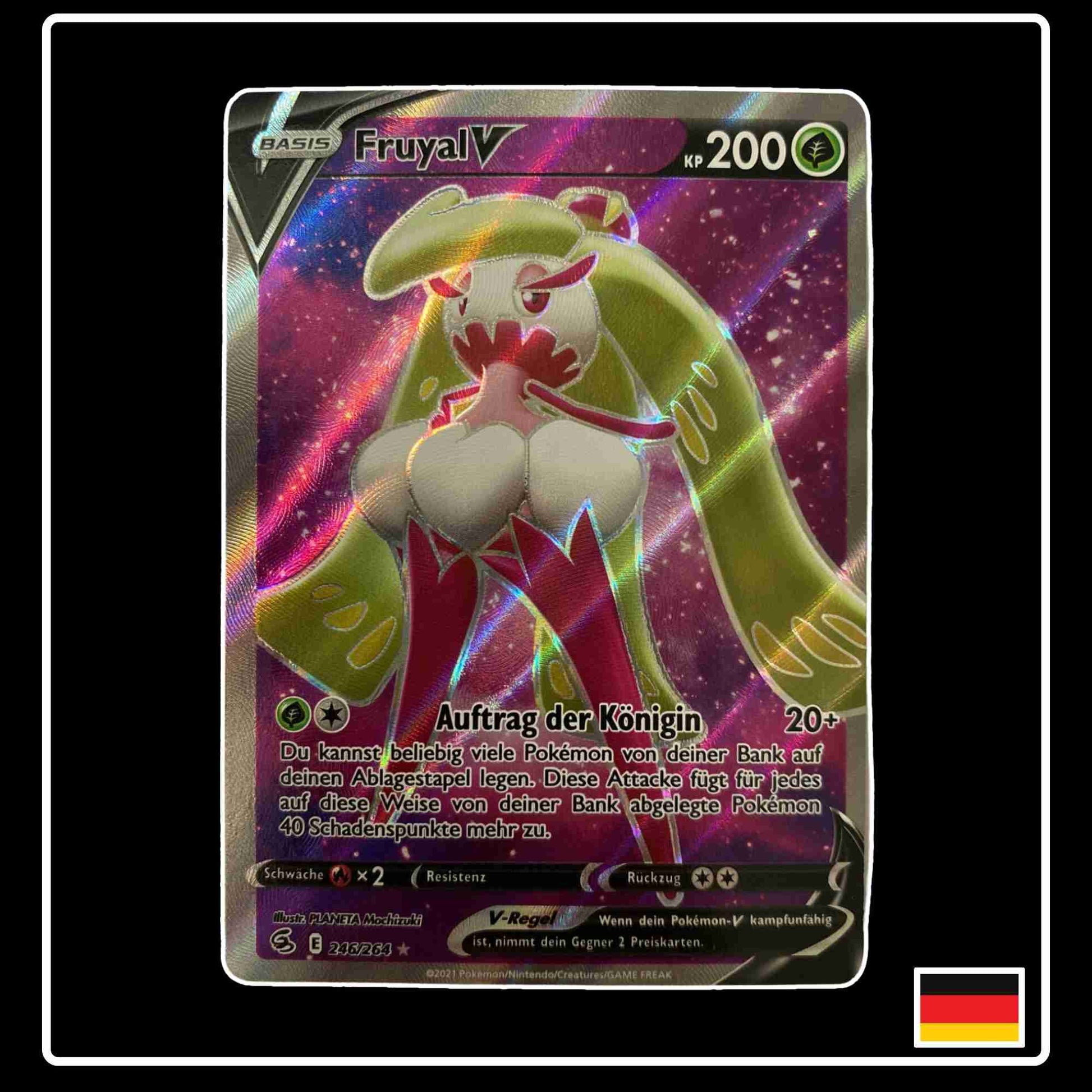 Fruyal V Full Art Pokemon Karte aus dem Set Fusionsangriff