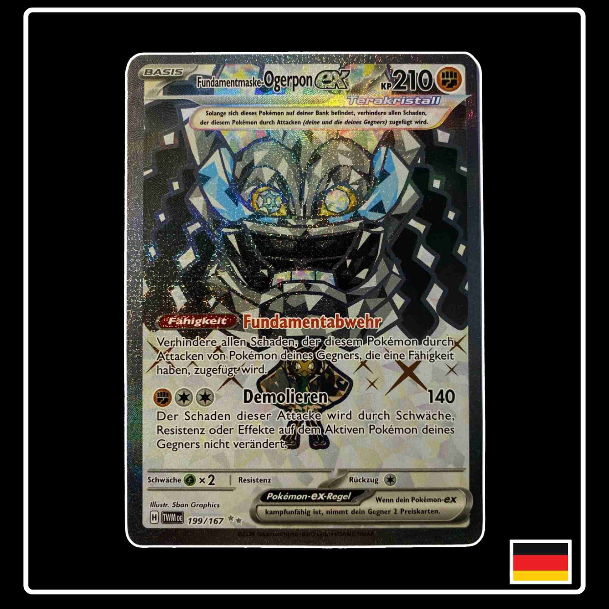 Fundamentmaske-Ogerpon ex Full Art 199/167 aus dem Pokemon Set Maskerade im Zwielicht