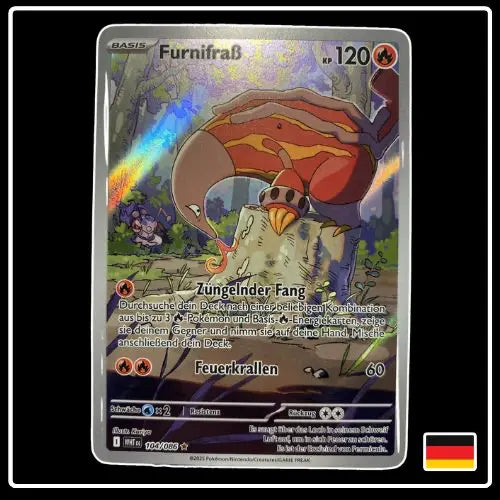 Furnifraß Illustration Rare 104/086 Pokemon Weisse Flammen