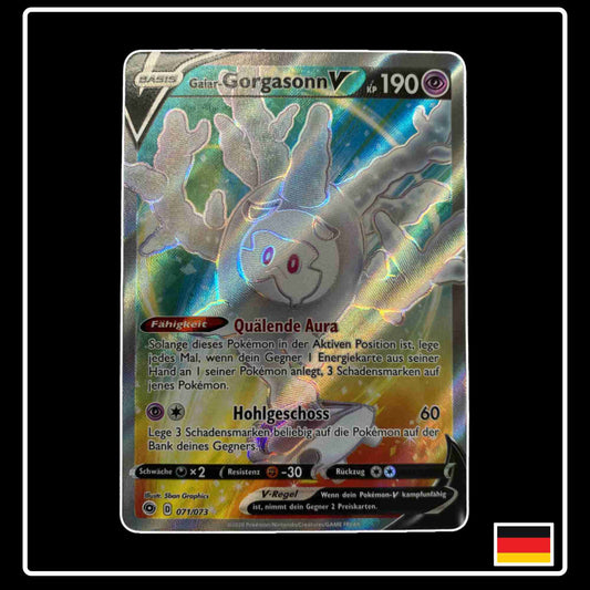 Pokemon Karte Galar-Gorgasonn V Full Art 071/073 aus dem Schwert & Schild Set Weg des Champs