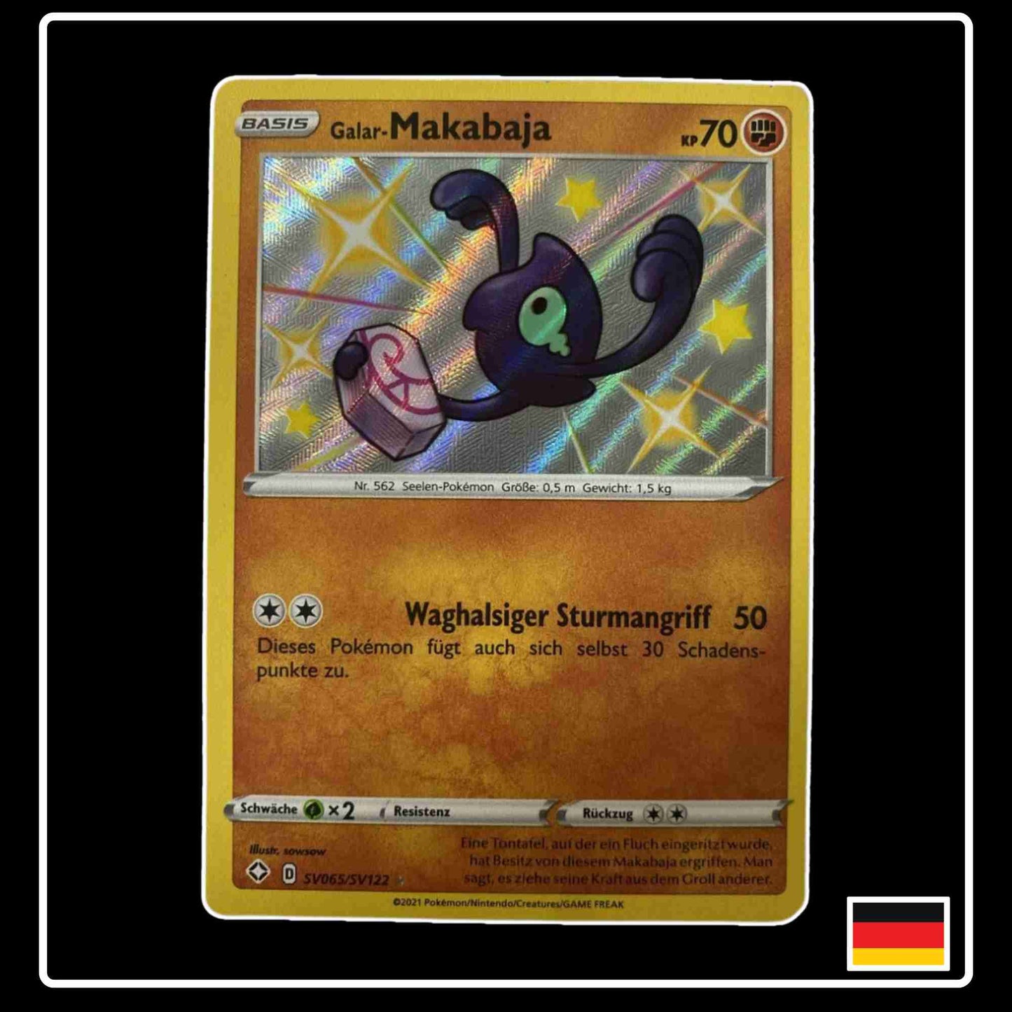 Galar-Makabaja Shiny SV065/SV122 Pokemon Karte aus Glänzendes Schicksal