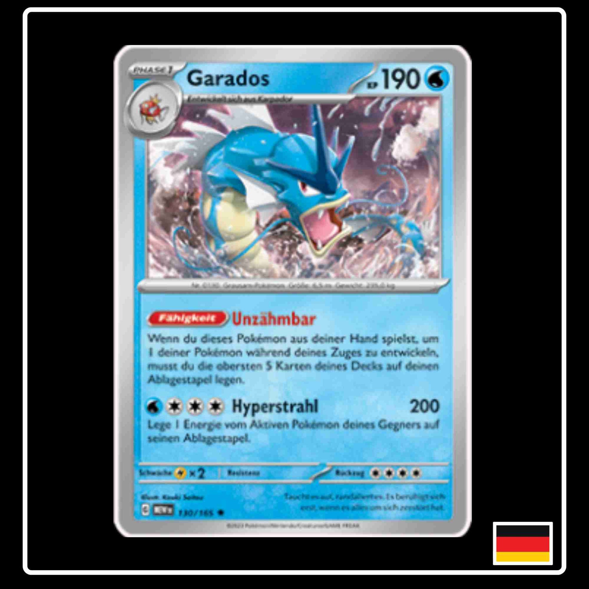 Garados 130/165 aus dem Pokemon Set Karmesin & Purpur 151 