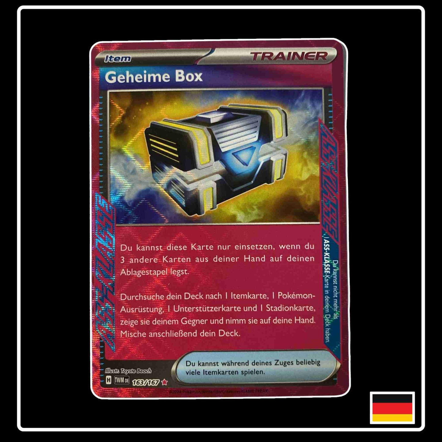 Geheime Box ACE Rare 163/167 aus dem Pokemon Set Maskeraden im Zwielicht