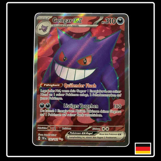 Gengar ex Full Art Pokemon Karte 193/162 aus dem Set Gewalten der Zeit