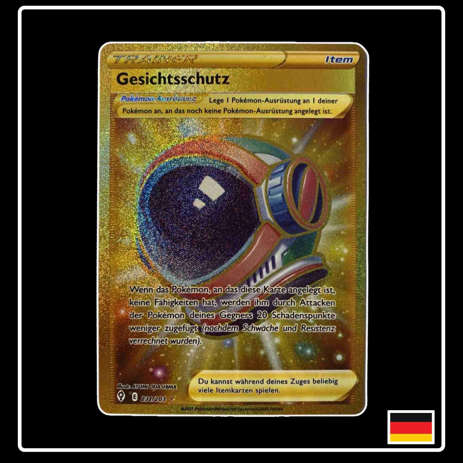 Gesichtsschutz GOLD 231/203 aus dem Pokemon Set Drachenwandel