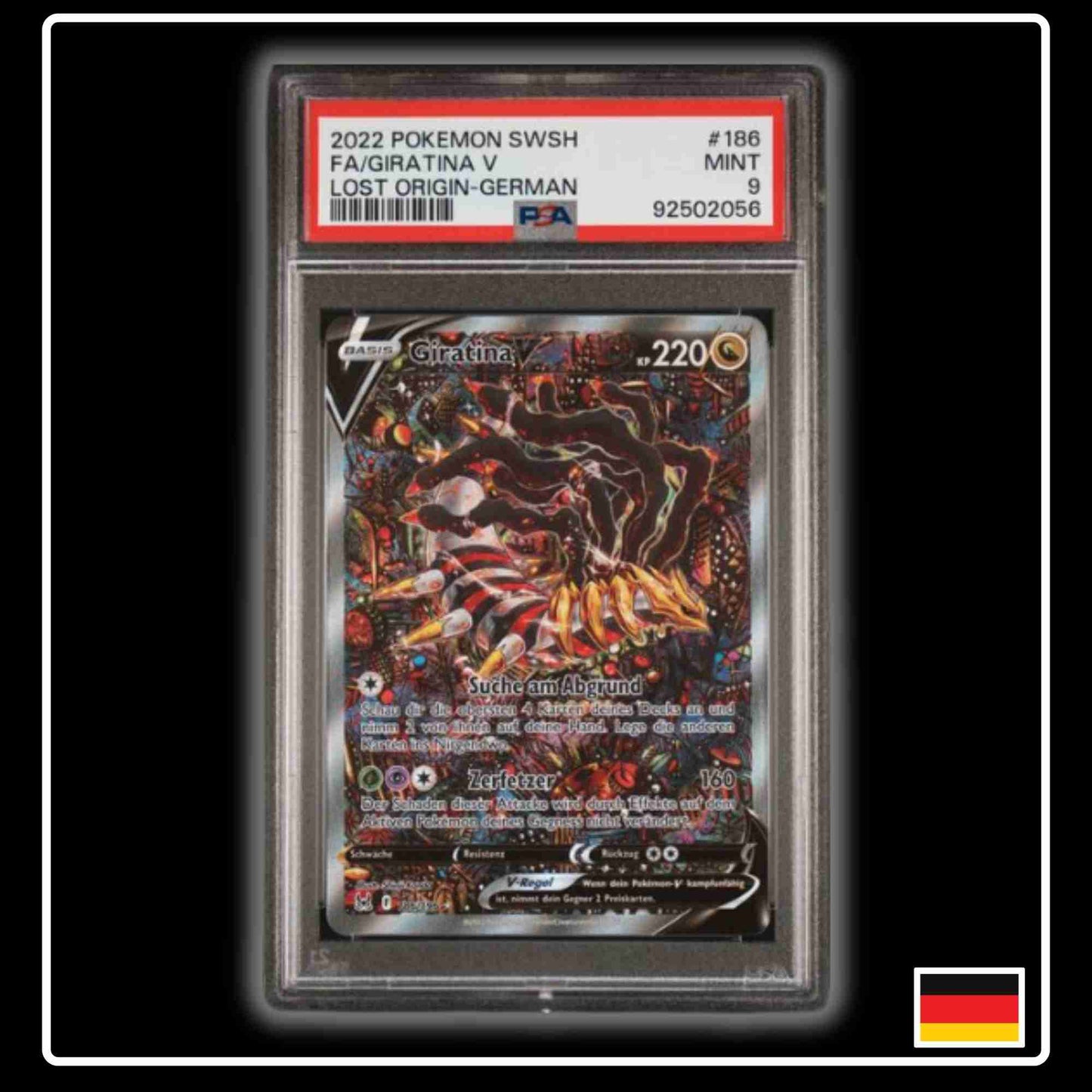 Giratina V Alternative Art 186/196 Verlorener Ursprung PSA 9