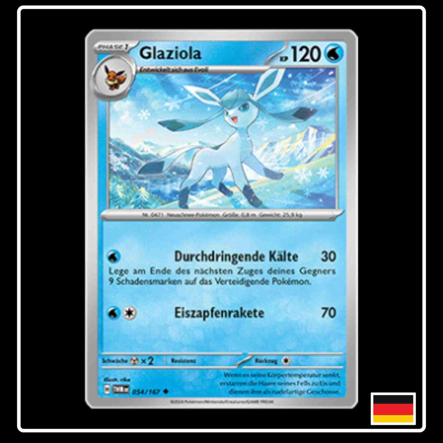 Glaziola Pokemon Karte 054/167 aus dem Set Maskerade im Zwielicht