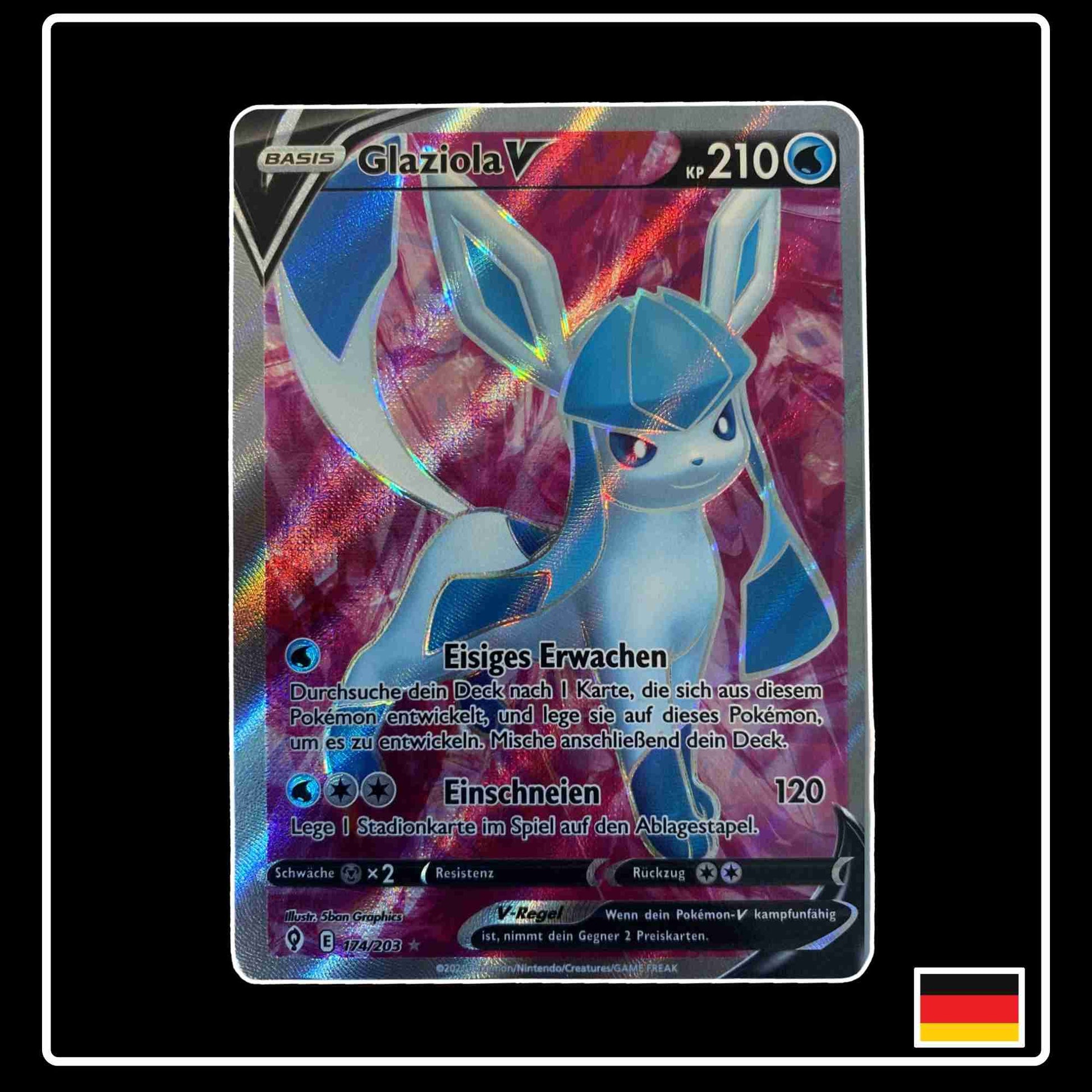 Glaziola V Full Art 174/203 Pokemon Karte aus dem Set Drachenwandel