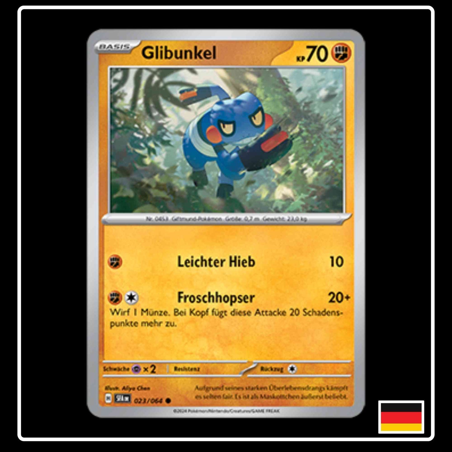 Glibunkel 023/064 Pokemon Karte aus Karmesin und Purpur Nebel der Sagen