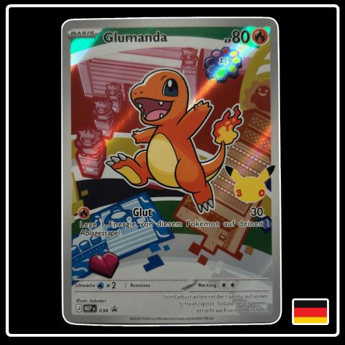 Glumanda Illustration Rare MEP DE 038 Mega Entwicklung Black Star Promo