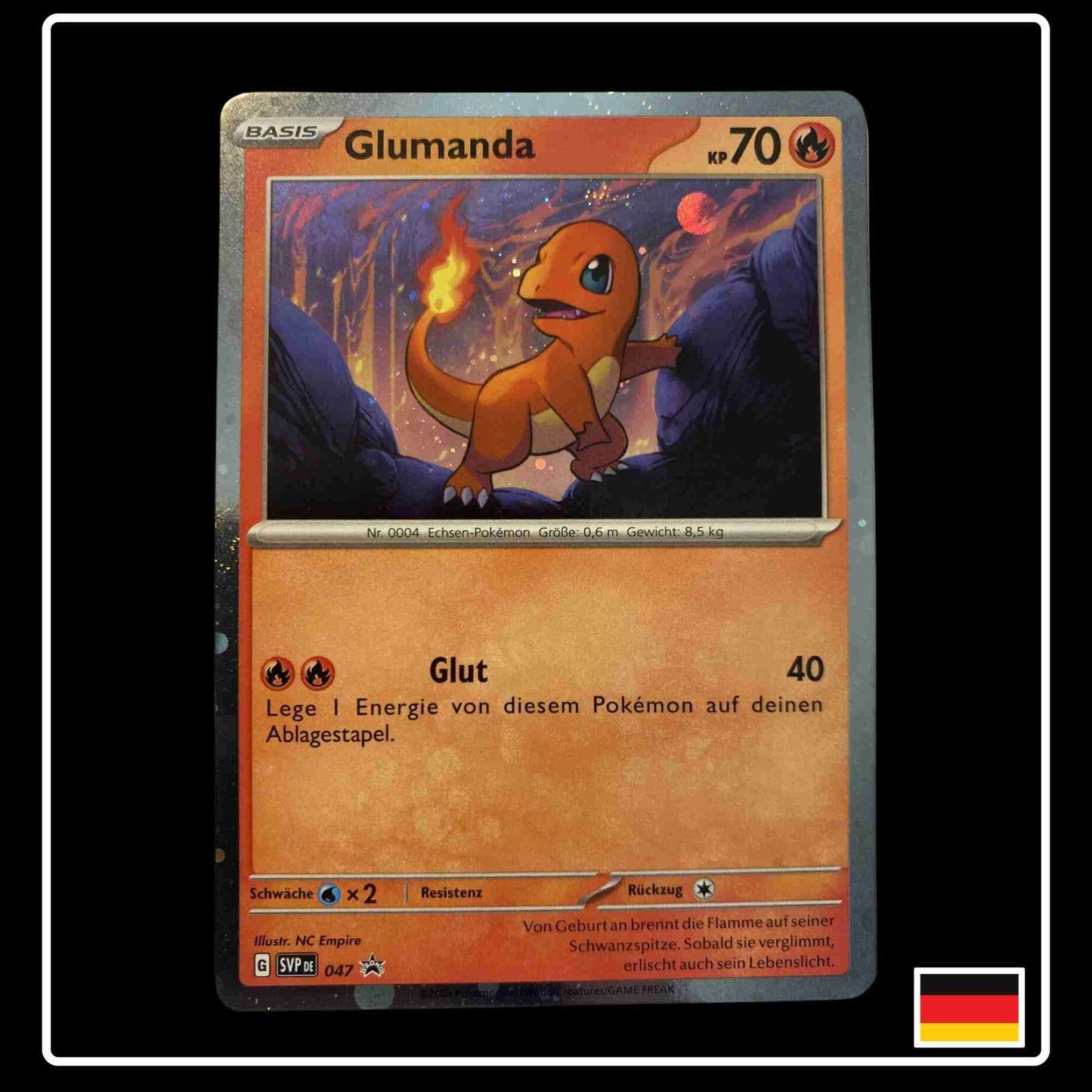 Holo Glumanda Pokemon Promokarte aus dem Set Karmesin & Purpur 151