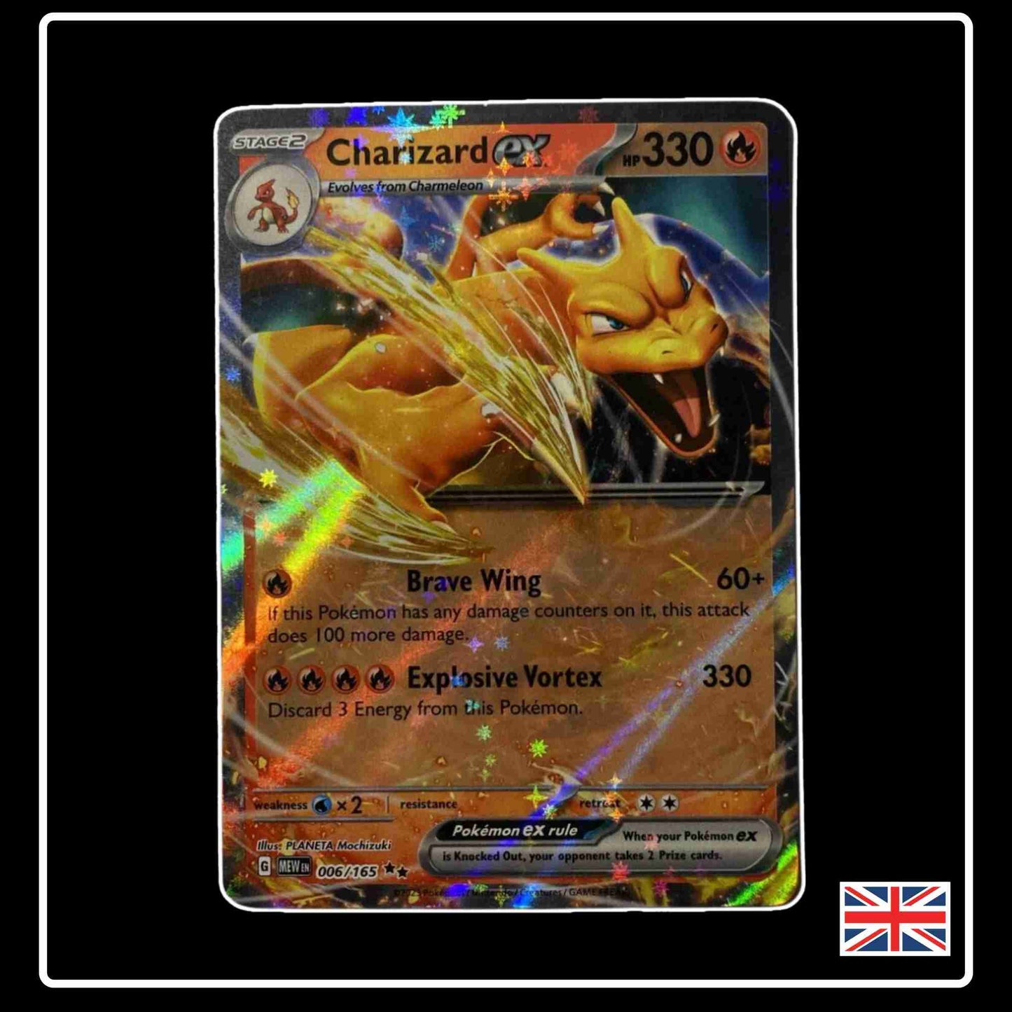 Charizard ex Englisch 006/165 Karmesin & Purpur 151