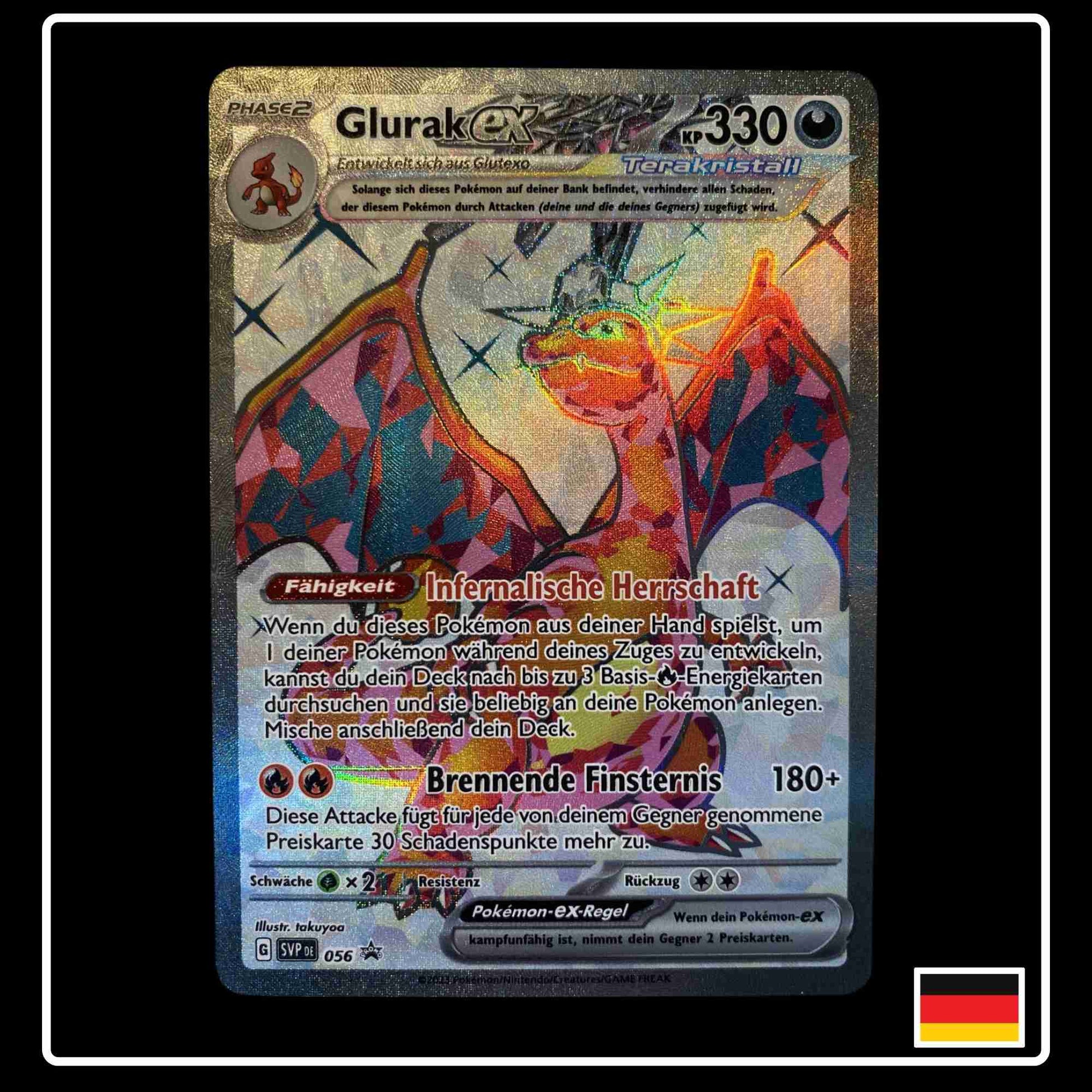 Glurak ex Tera Full Art Pokemon Karte