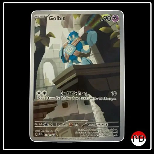 Golbit Illustration Rare 122/086 Pokemon Schwarze Blitze