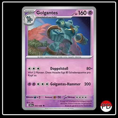 Golgantes 043/086 Pokemon Schwarze Blitze