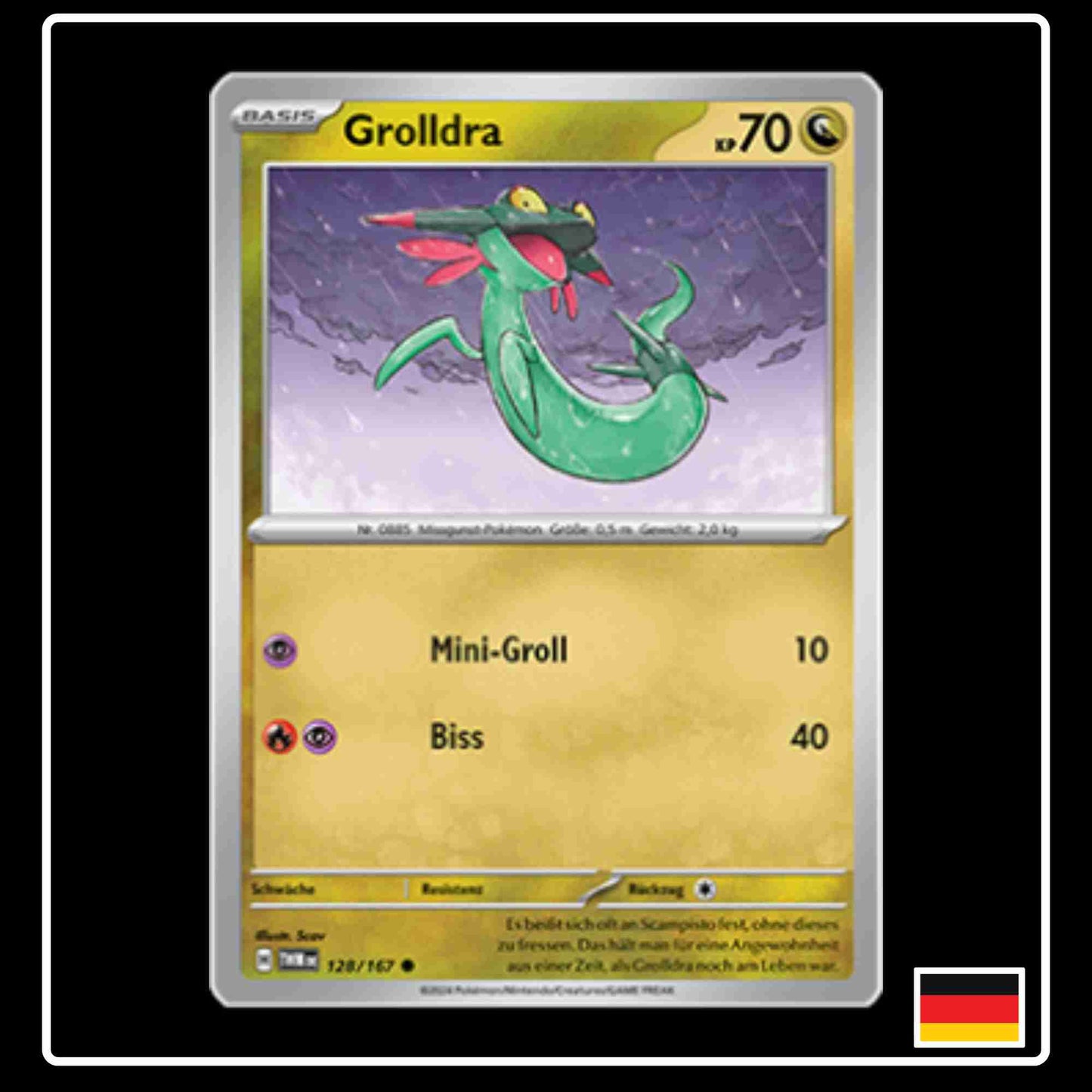 Grolldra Pokemon Karte 128/167 aus dem Set Maskerade im Zwielicht