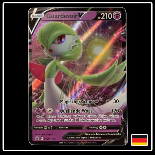 Guardevoir V Deutsch SWSH105 Black Star Promo