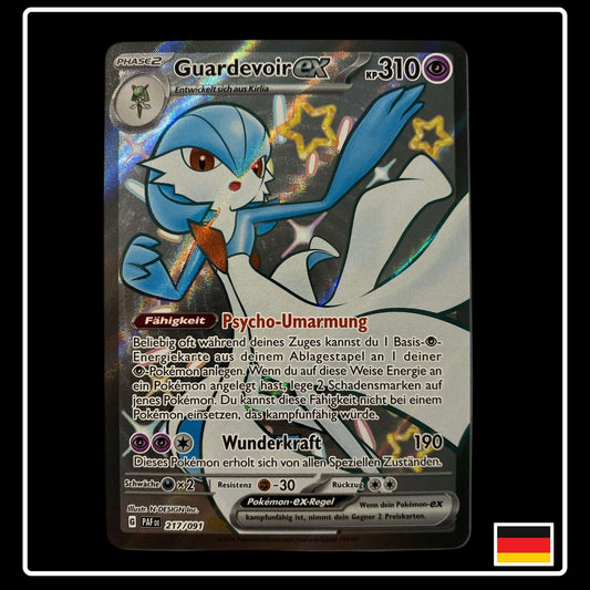 Shiny Guardevoir ex Full Art Pokemon Karte aus Paldeas Schicksale