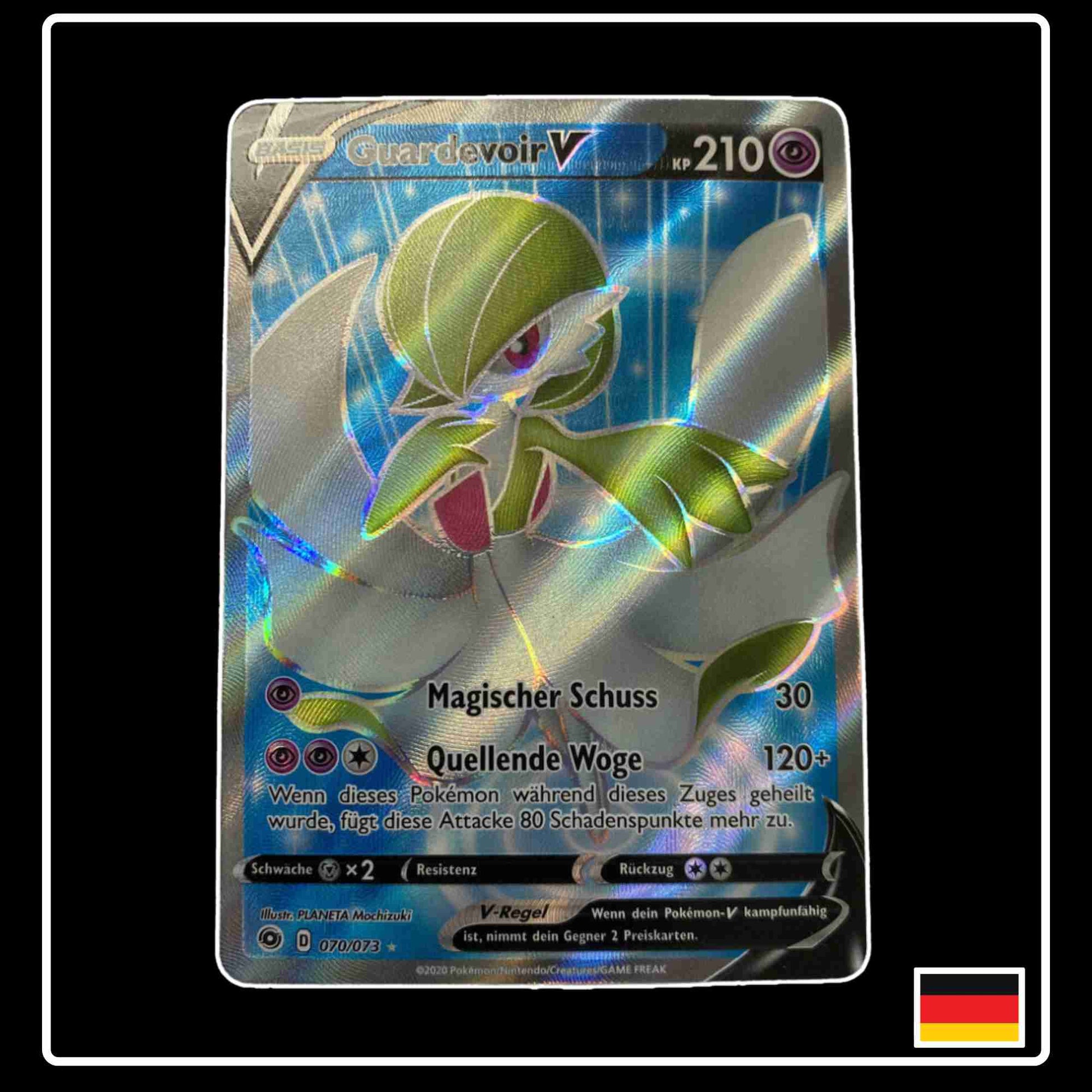 Pokemon Karte Guardevoir V Full Art 070/073 aus dem Schwert & Schild Set Weg des Champs