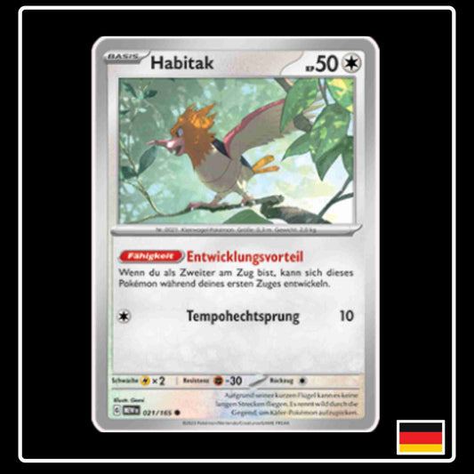 Habitak 021/165 aus dem Pokemon Set Karmesin & Purpur 151 