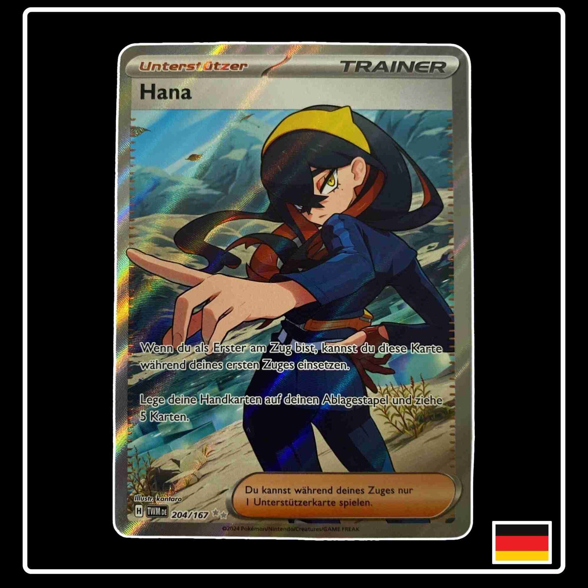 Hana Full Art 204/167 Pokemon Karte aus Maskerade im Zwielicht