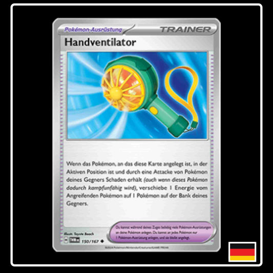 Handventilator Pokemon Karte 150/167 aus dem Set Maskerade im Zwielicht