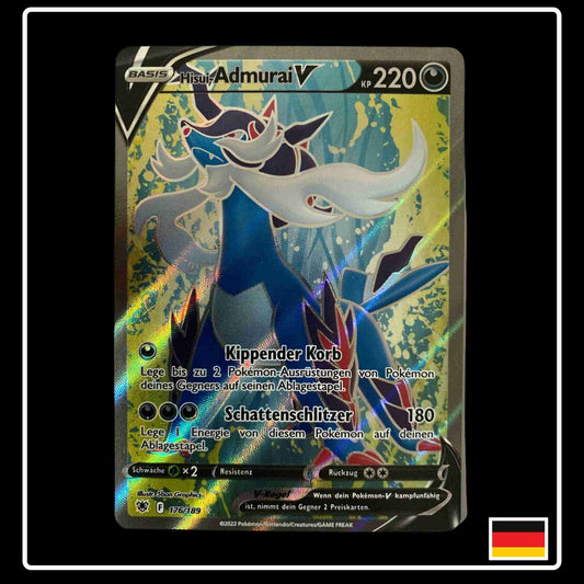 Hisui-Admurai V Full Art 176/189 Pokemon Karte aus dem Set Astralglanz