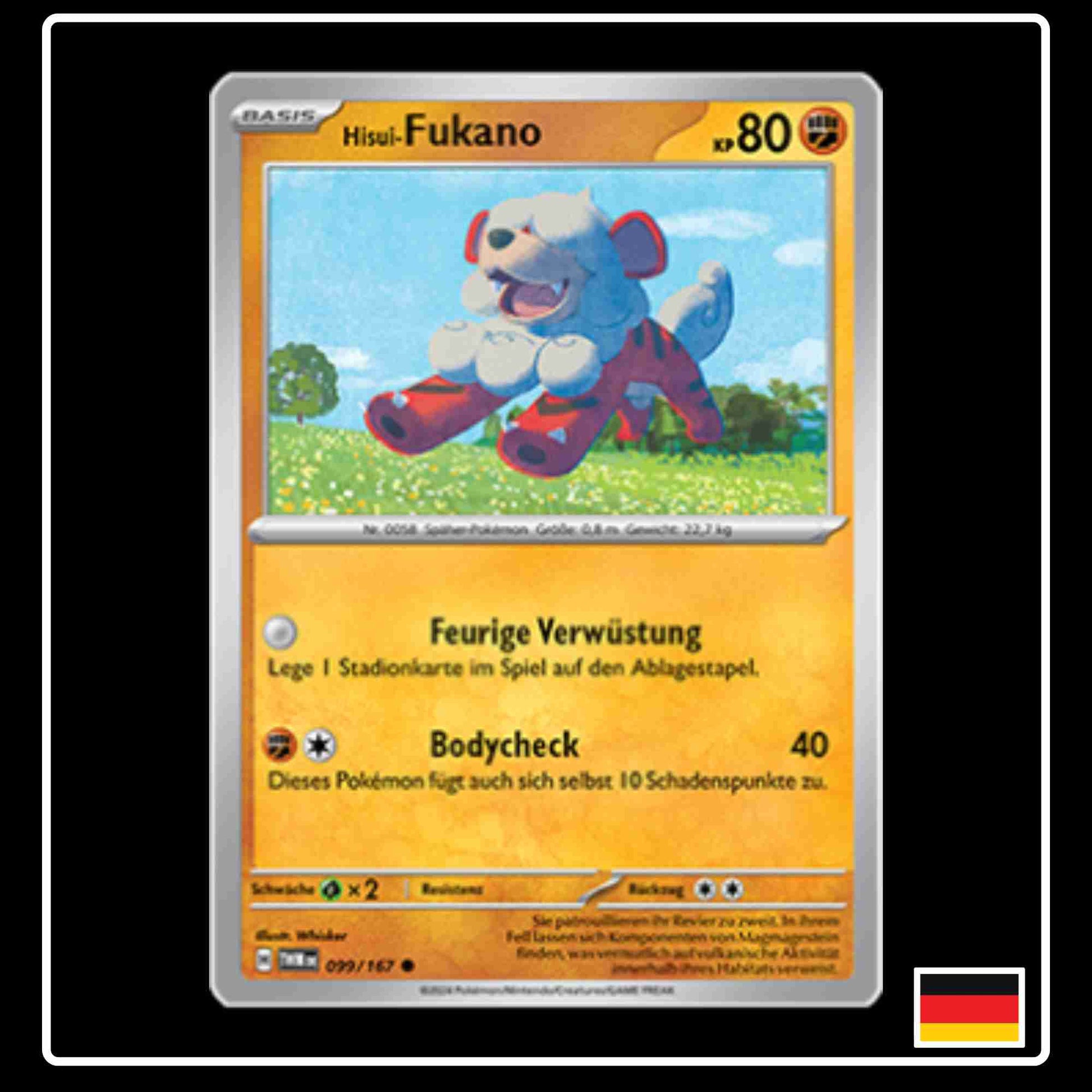 Hisui-Fukano Pokemon Karte 099/167 aus dem Set Maskerade im Zwielicht