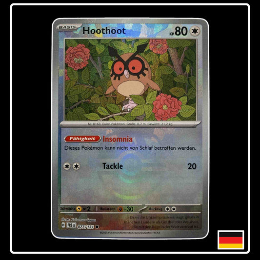 Pokemon Karte Hoothoot Meisterball 077/131 Prismatische Entwicklungen