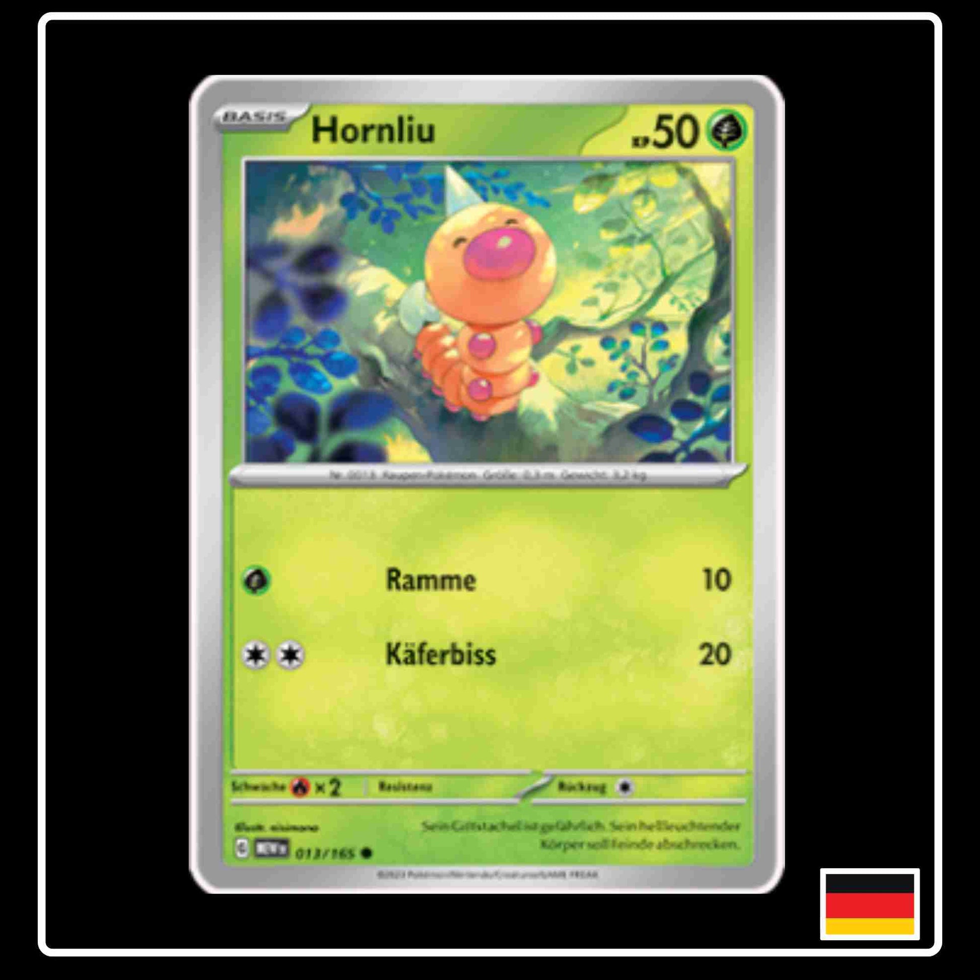 Hornliu 013/165 aus dem Pokemon Set Karmesin & Purpur 151 