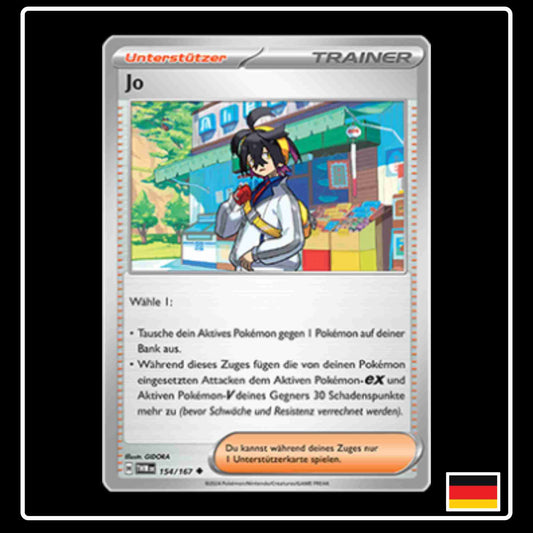 Jo Pokemon Karte 154/167 aus dem Set Maskerade im Zwielicht