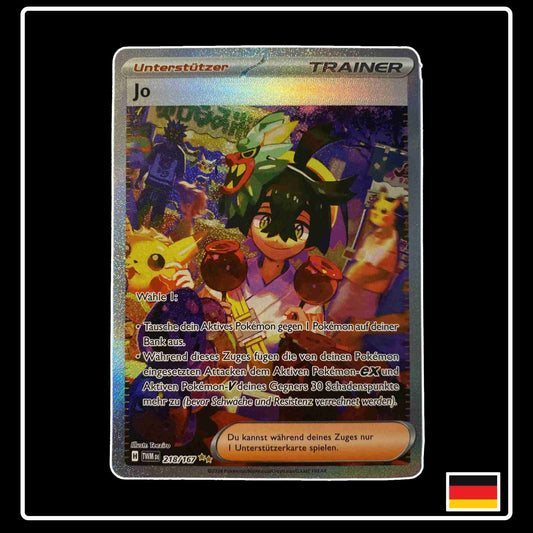 Jo SIR 218/167 aus dem Pokemon Set Maskerade im Zwielicht