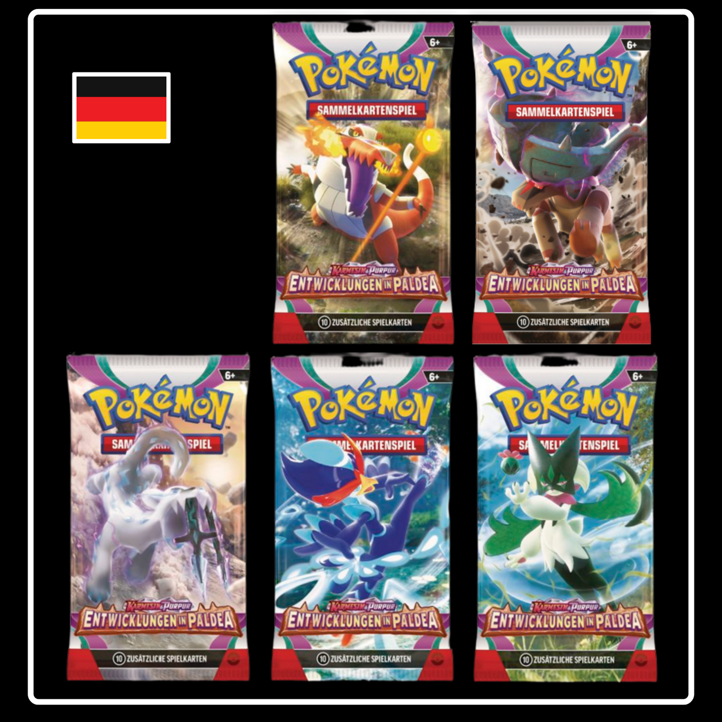 Karmesin & Purpur Entwicklungen in Paldea Booster Pack