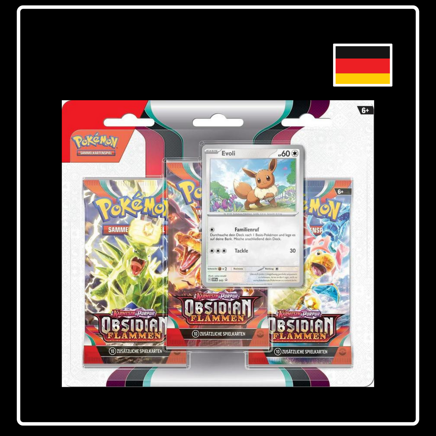 Pokemon Obsidianflammen 3er-Pack Blister Zufall (DE)