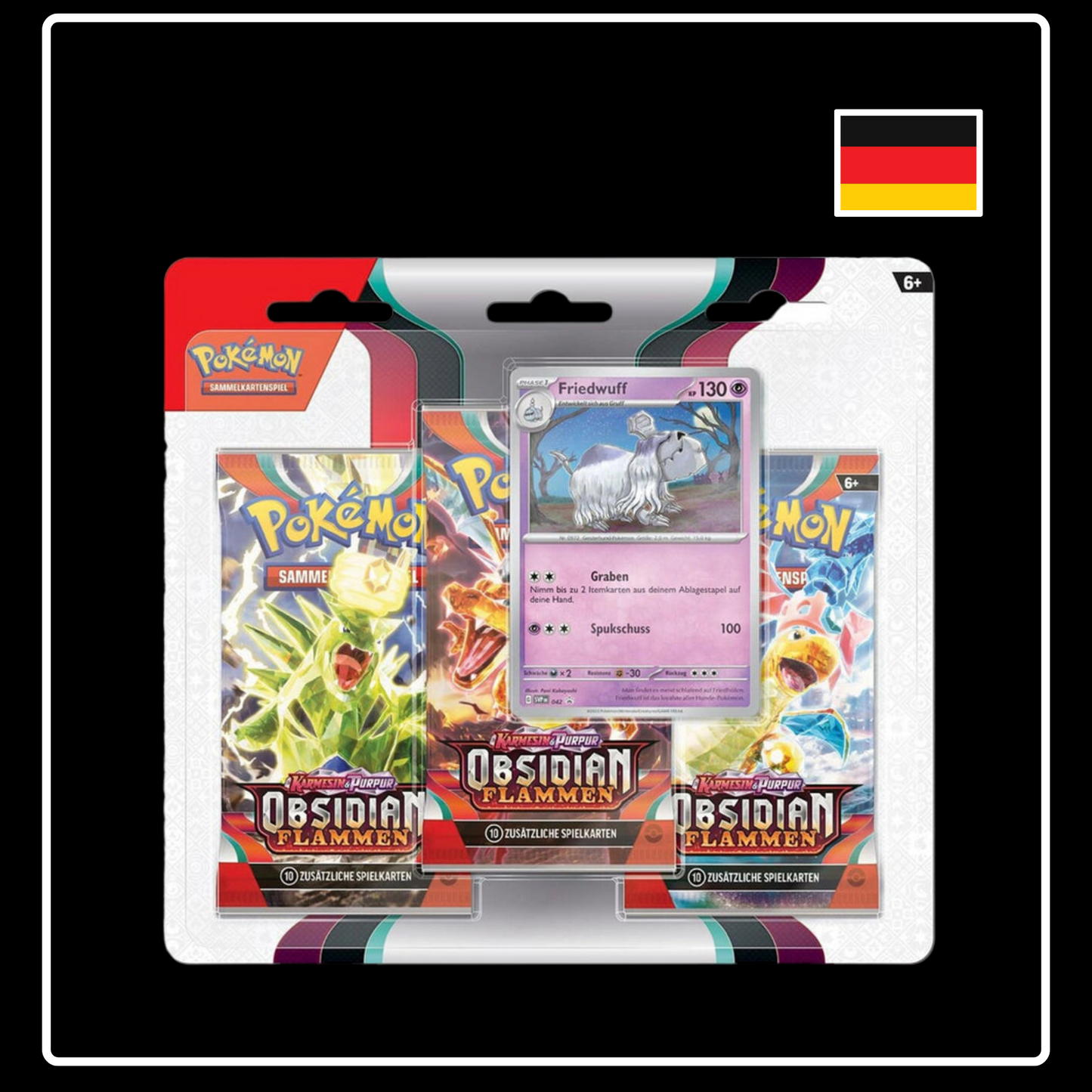 Pokemon Obsidianflammen 3er-Pack Blister Zufall (DE)