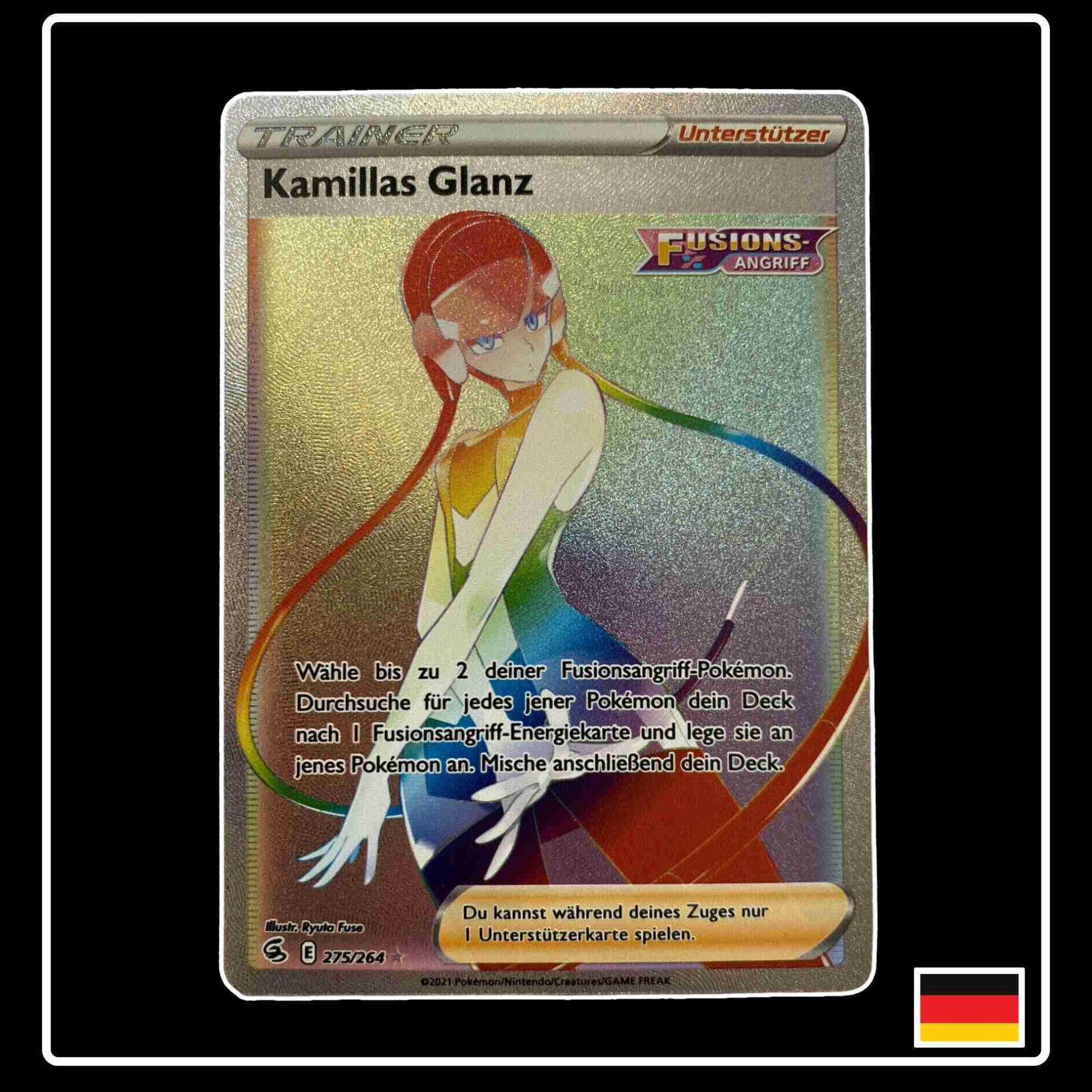 Kamillas Glanz Rainbow Pokemon Trainer Karte aus dem Set Fusion Strike