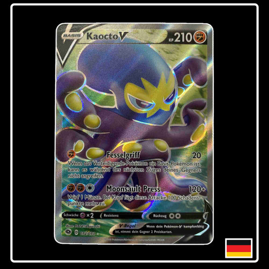 Pokemon Karte Kaocto V Full Art 072/073 aus dem Schwert & Schild Set Weg des Champs