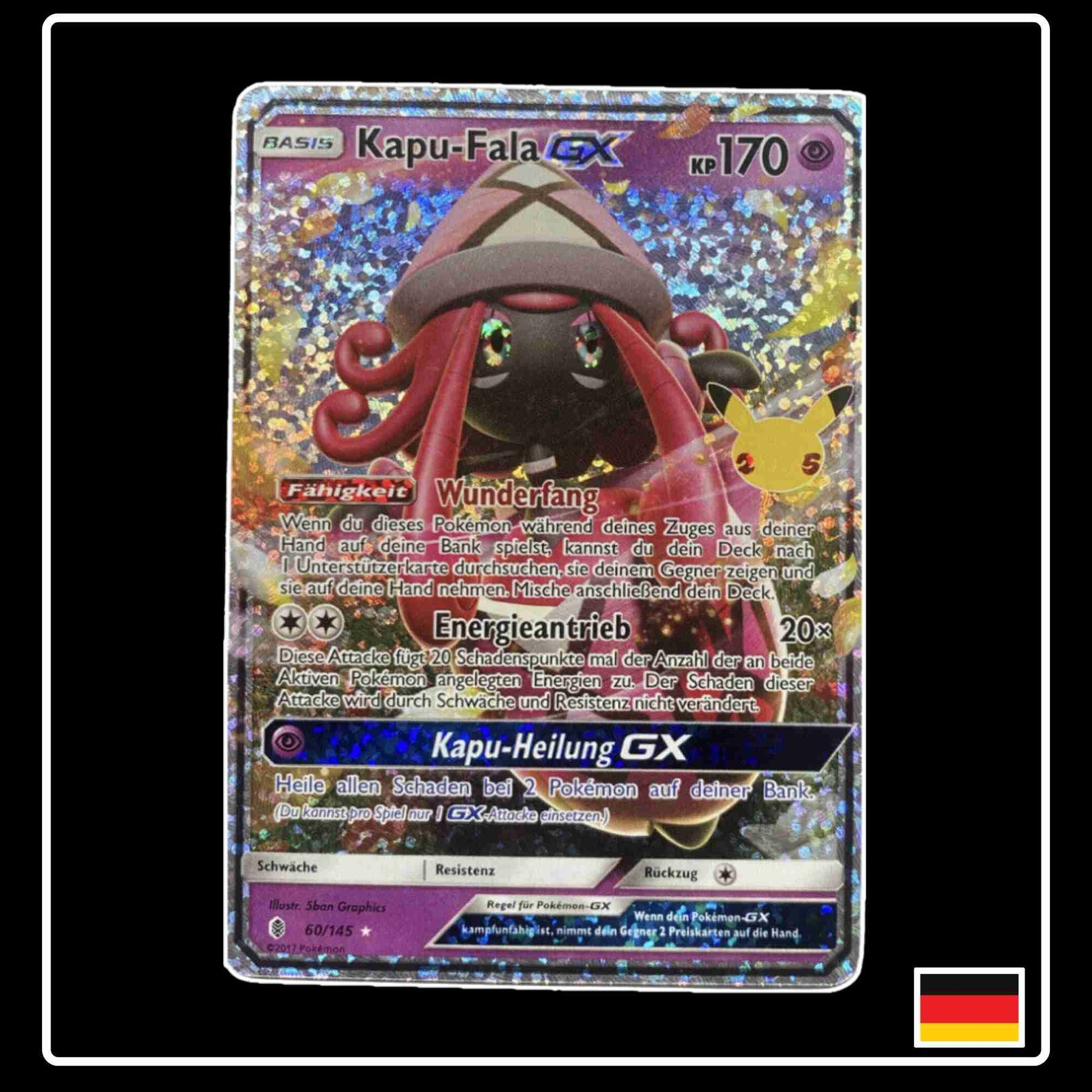 Kapu-Fala GX 60/145 Reprint Pokemon Karte aus dem Set Celebrations