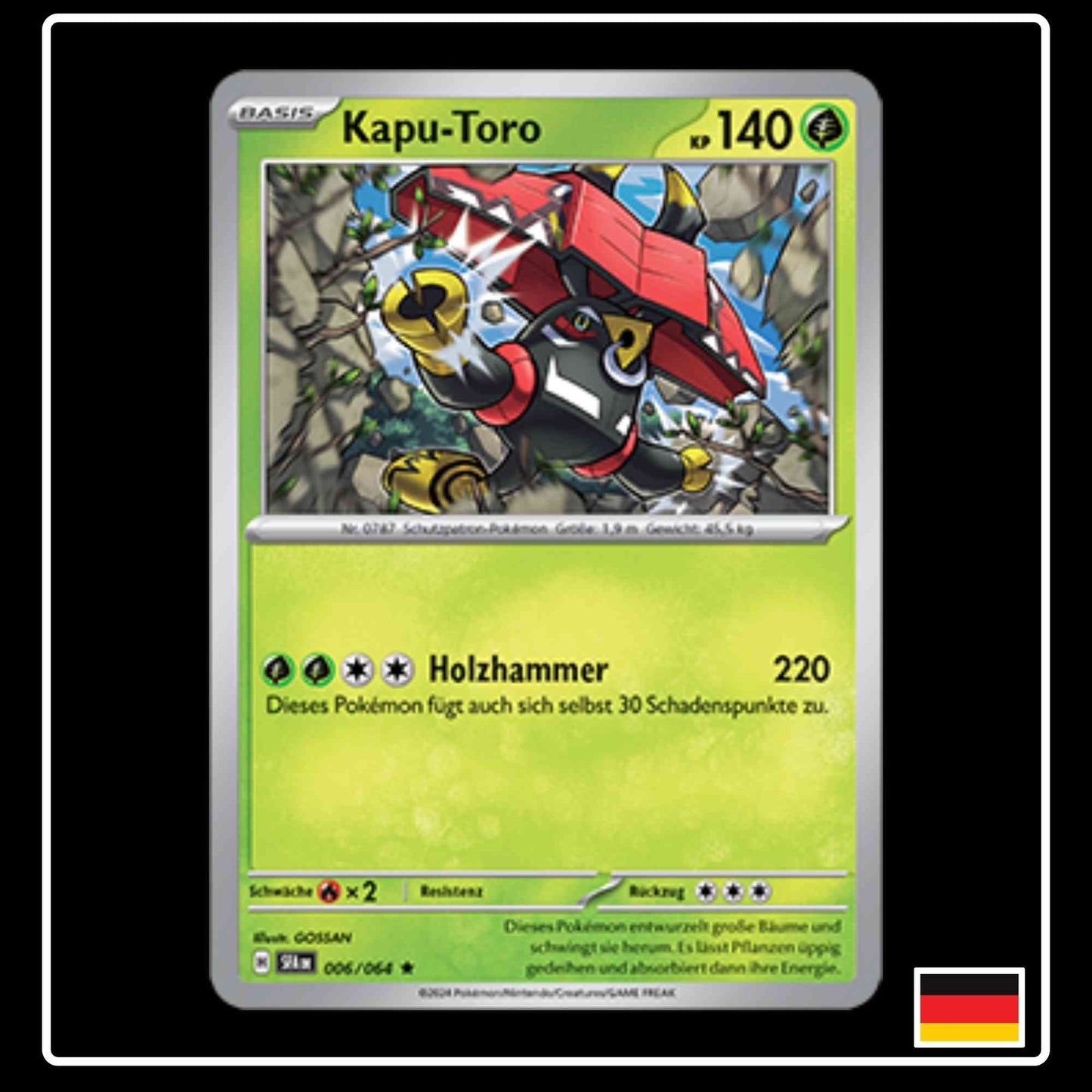 Kapu-Toro 006/064 Pokemon Karte aus Karmesin und Purpur Nebel der Sagen