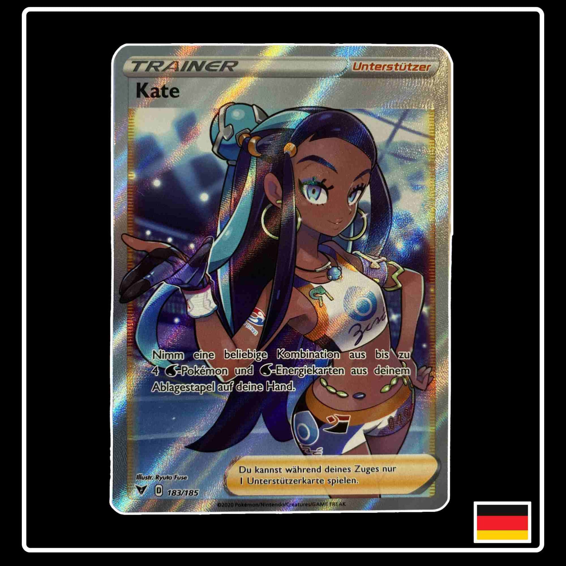 Pokemon Karte Kate Full Art 183/185 aus dem Schwert & Schild Set Farbenschock