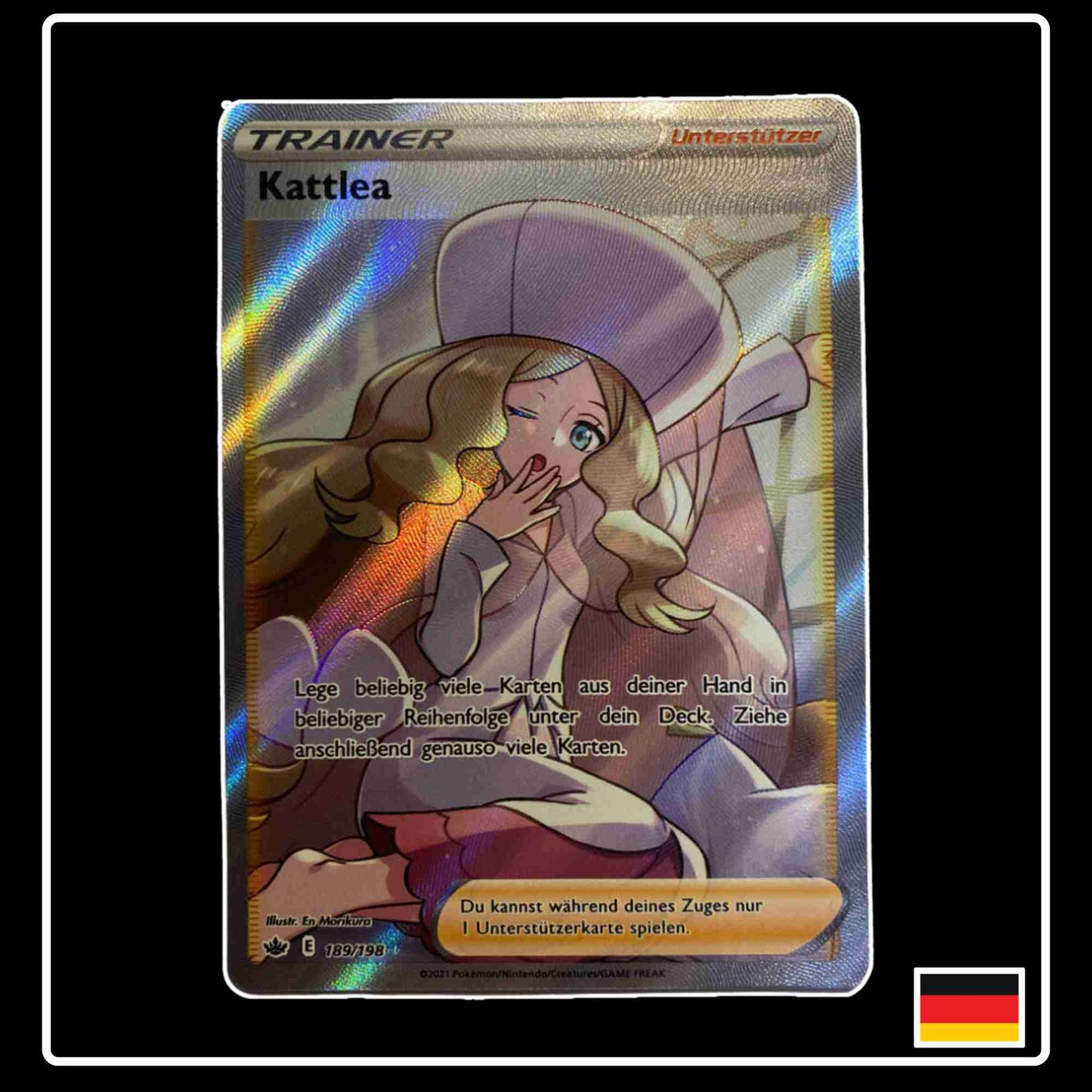 Pokemon Karte Kattlea Full Art 189/198 aus dem Schwert & Schild Set Schaurige Herrschaft